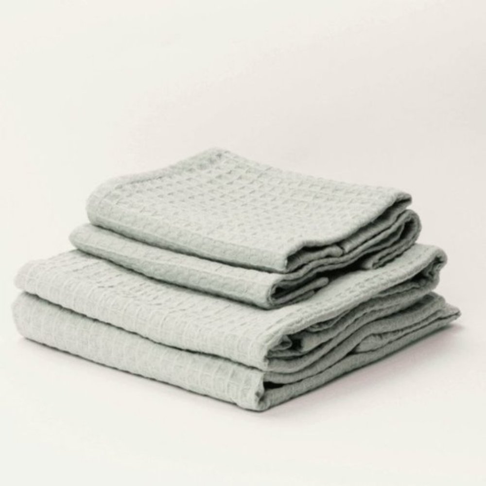 Bathen Waffle Towels - Mint